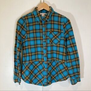 SUNDANCE CATALOG Sweet Sally Plaid Tartan Flannel Shirt
